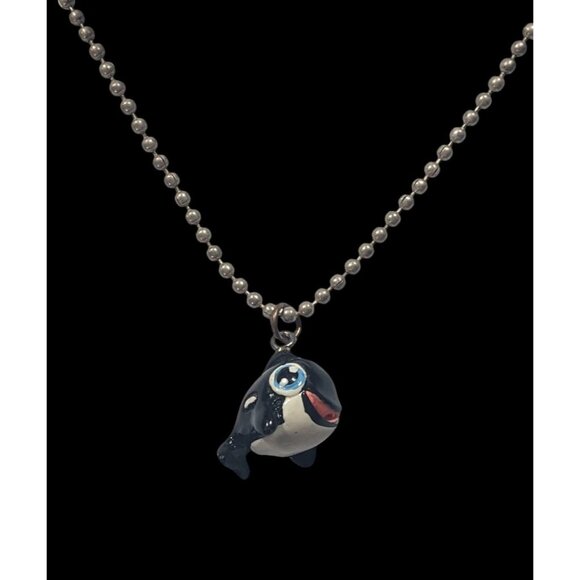 Ocean Themed Baby Orca Whale Pendant Necklace - Picture 1 of 9